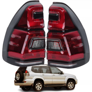 Prado 120 Tail Lamps With LED Aftermarket Red