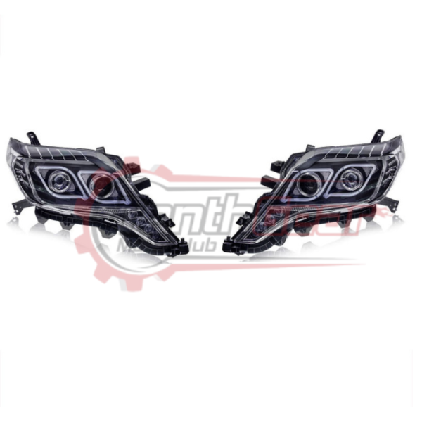 Prado 150 Headlights LED Aftermarket Teardrop Headlamp