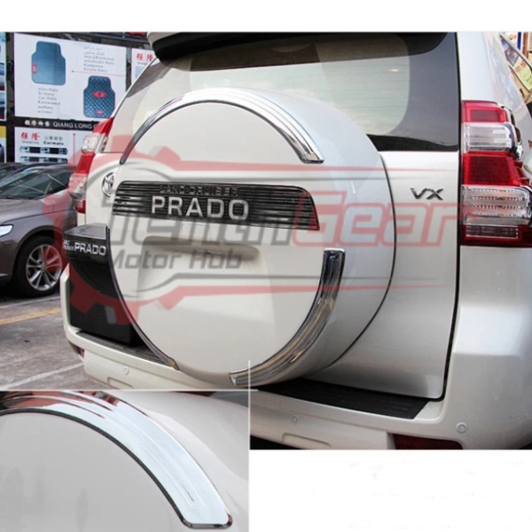 Prado 150 Spare Tyre Cover Black White