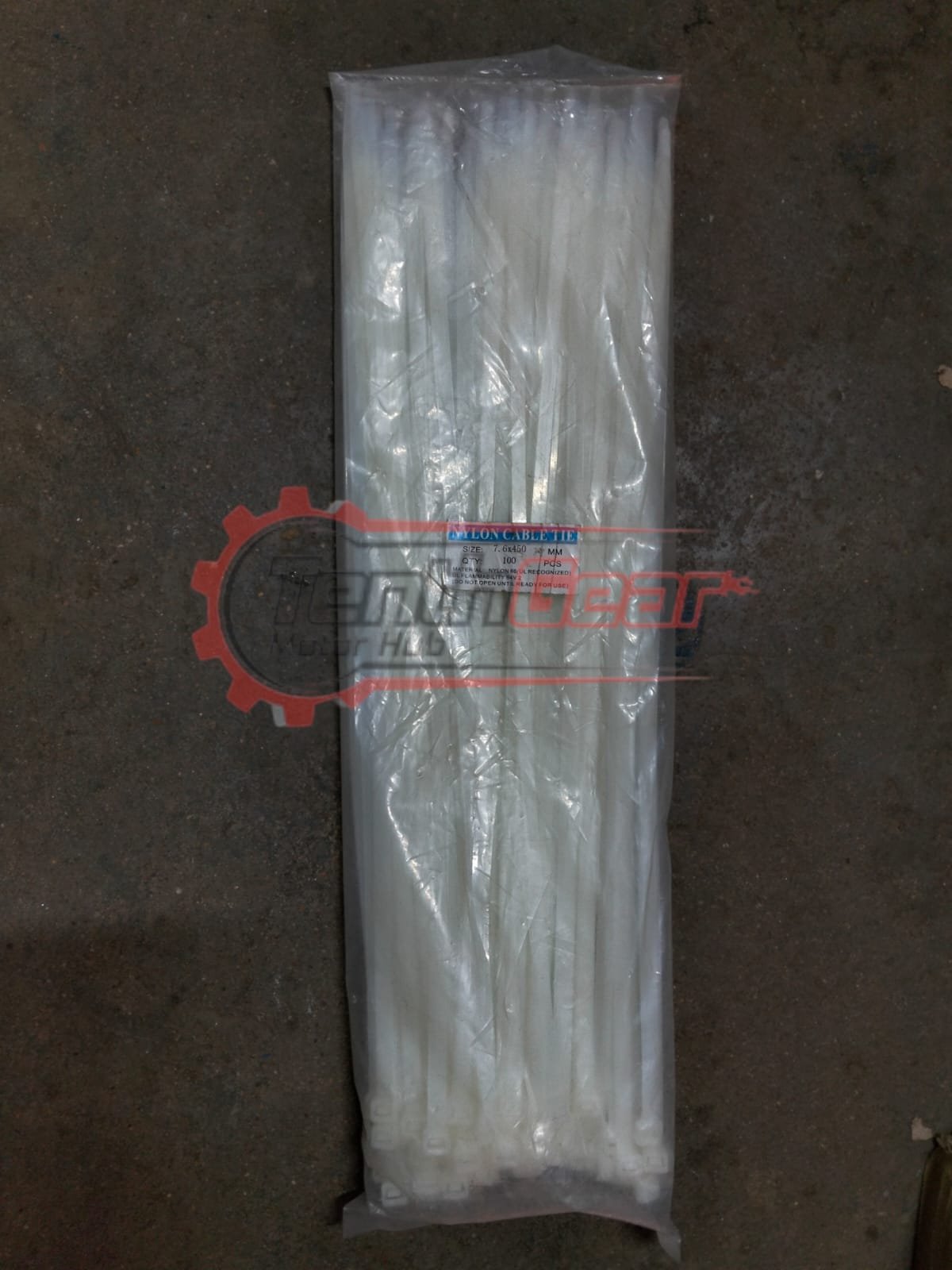 Tie wraps : colour white.