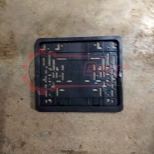 Black plastic number plate