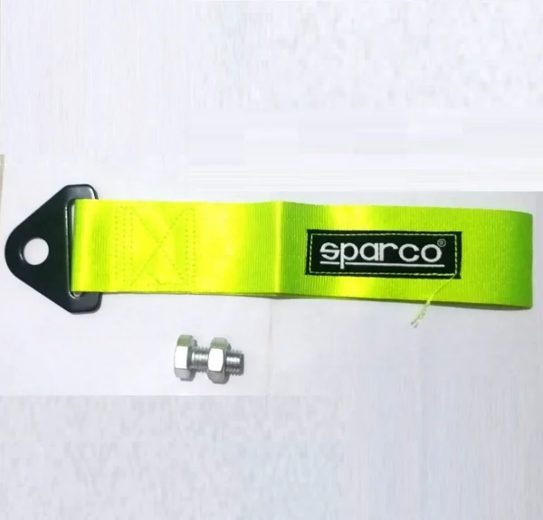 Sparco-Fabric Tow Hooks Green/Yellow